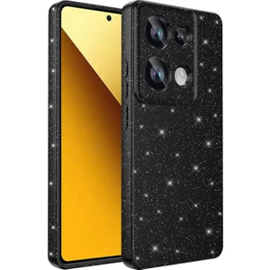 Techno Guru Redmi Note 13 Pro 4g Kılıf Kamera Korumalı Simli Lüks Koton Kapak