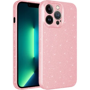 Techno Guru iPhone 12 Pro Max Kılıf Kamera Korumalı Simli Lüks Koton Kapak