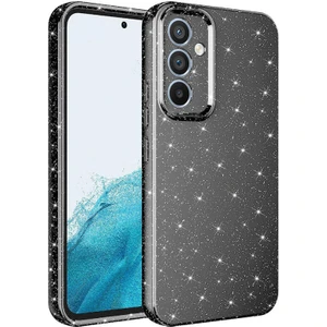 Techno Guru Samsung Galaxy A24 Kılıf Kamera Korumalı Simli Lüks Koton Kapak