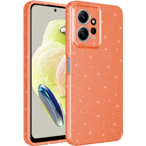 Techno Guru Redmi Note 12 4g Kılıf Kamera Korumalı Simli Lüks Koton Kapak