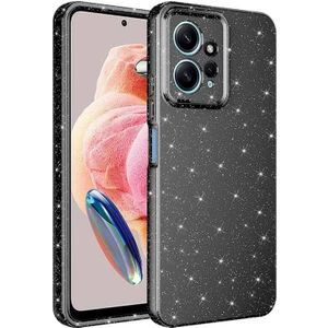 Techno Guru Redmi Note 12 4g Kılıf Kamera Korumalı Simli Lüks Koton Kapak