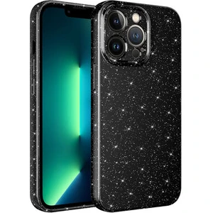 Techno Guru iPhone 13 Pro Max Kılıf Kamera Korumalı Simli Lüks Koton Kapak