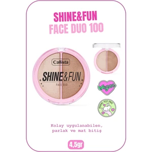 Note Cosmetics Callista Shine & Fun Face Duo Allık & Aydınlatıcı Paleti 100 Sparkle Crew