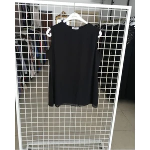 Zey&Ka Butik Şifonlu Penye Kolsuz Tunik Abiye Içlik