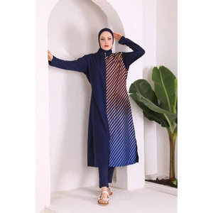 Zey&Ka Butik Değrede Çizgili Mayo