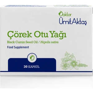 Dr. Ümit Aktaş Çörekotu Yağı - Helal Sertifikalı Soğuk Sıkım 30 Kapsül