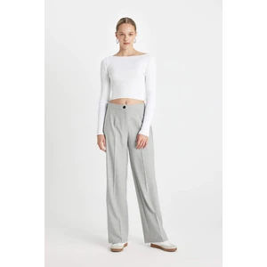 Standart Boy Kumaş Palazzo Pantolon Wide Leg Geniş Bol Paça Basic Düz Yüksek Bel C6402AX24AU