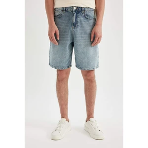 Straight Fit Jean Bermuda Şort D3937AX24SM