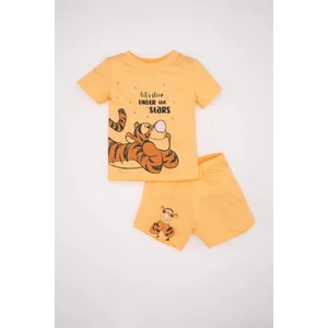 Erkek Bebek Pijama Takım Disney Winnie The Pooh Penye Kısa Kollu Üst Beli Lastikli Şort Alt C5202A524HS