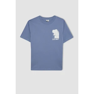 Erkek Çocuk Bisiklet Yaka Baskılı Kısa Kollu Tişört D2238A824HS