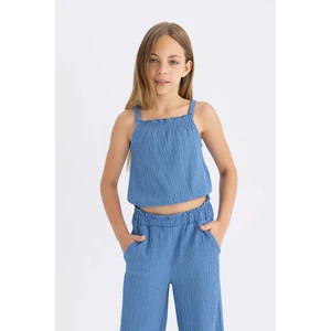 Kız Çocuk Elastik Yaka Askılı Bluz C5729A824HS