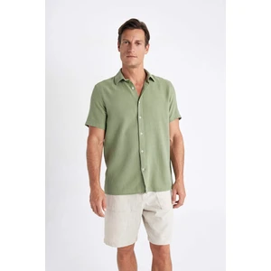 Regular Fit Yazlık Polo Yaka Pamuklu Kısa Kollu Gömlek D2924AX24SM