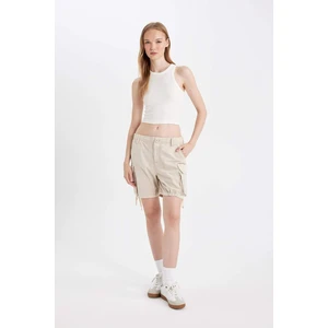 Coool Regular Fit Normal Bel Kısa Paça Gabardin Şort D1006AX24SM