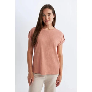 Regular Fit Bisiklet Yaka Kısa Kollu Tişört D3198AX24HS