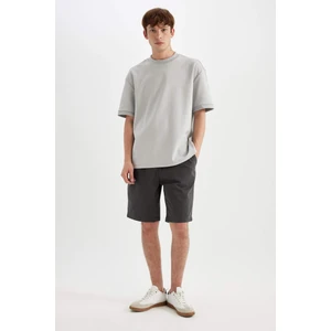 Regular Fit Gabardin Bermuda Şort D2899AX24HS