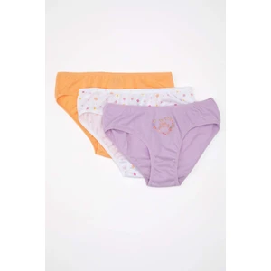 Kız Çocuk Desenli 3'lü Slip Külot C7960A824SM