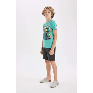 Erkek Çocuk Marvel Comics Pijama Takımı Kısa Kollu Üst Şort D1217A824SM