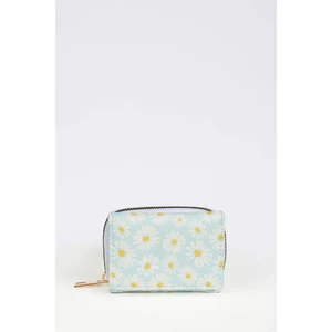 Kadın Papatya Desenli Suni Deri Cüzdan W2014AZNS