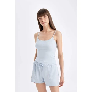 Regular Fit Yuvarlak Yaka Fitilli Kaşkorse Basic Düz Atlet D3326AX24SM