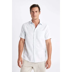 Regular Fit Yazlık Dokulu Kısa Kollu Gömlek C9435AX24SM