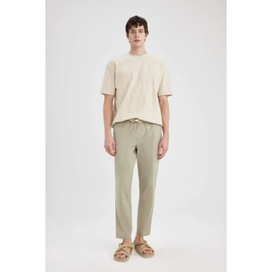 Yazlık Jogger Pantolon Pamuklu Dar Paça Beli Bağcıklı Lastikli Cepli Z6475AZ24SP