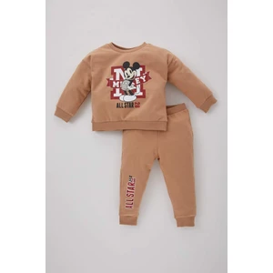 Erkek Bebek Disney Mickey & Minnie Sweatshirt Eşofman Altı 2'li Takım B2181A523WN