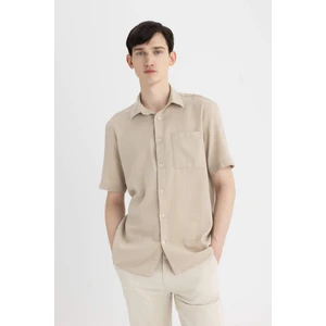 Regular Fit Yazlık Polo Yaka Pamuklu Kısa Kollu Gömlek C7633AX24SM