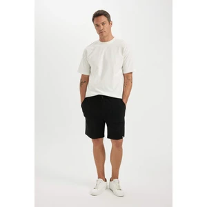 %100 Pamuk Slim Fit Dar Kesim Esnek Belli Basic Düz Şort B1382AX24SM