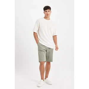 Regular Fit Gabardin Bermuda Şort D2899AX24HS