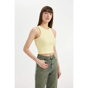 Fitted Halter Yaka Fitilli Kaşkorse Basic Düz Atlet U0357AZ24SM