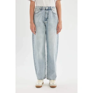 Baggy Fit Yüksek Bel Uzun Jean Pantolon D3896AX24HS