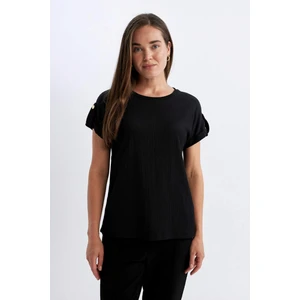Regular Fit Bisiklet Yaka Kısa Kollu Tişört D3198AX24HS