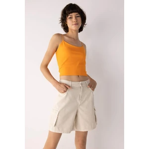 Regular Kargo Gabardin %100 Pamuk Şort