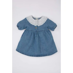 Kız Bebek Kısa Kollu Jean Elbise C3577A524SM