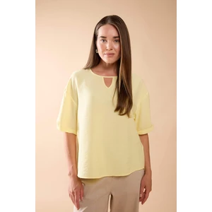Regular Fit Yuvarlak Yaka Kısa Kollu Bluz C9606AX24SM