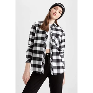 Regular Fit Kareli Flanel Uzun Kollu %100 Pamuk Gömlek X6263AZ23SP