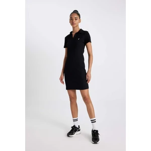 DeFactoFit Slim Fit Polo Yaka Kısa Kollu Elbise A7027AX24SM