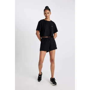 DeFactoFit Standart Fit Sporcu Düz Paça Ribana Şort A9919AX24SM
