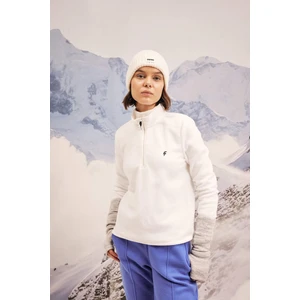 Standart Fit Fermuarlı Yaka Baskılı Polar Sweatshirt A4501AX23WN