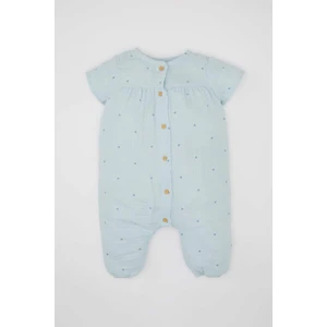 Kız Bebek Yenidoğan Kısa Kollu Puantiye Müslin Tulum C2670A524SM