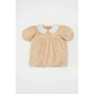 Kız Bebek Yenidoğan Çiçekli Çıtçıtlı Müslin Elbise C5091A524SM