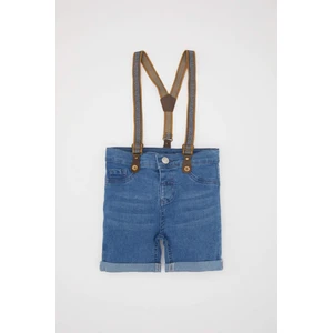 Erkek Bebek 2'li Takım Jean Şort Pantolon Askısı C2289A524SM
