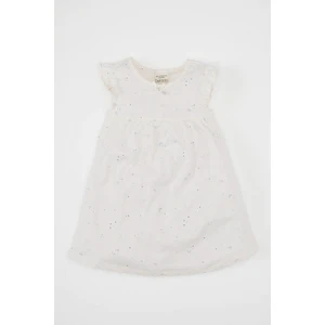 Kız Bebek Yıldız Desenli Kısa Kollu Penye Pijama Takımı C5075A524HS