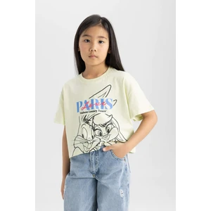 Kız Çocuk Looney Tunes Bisiklet Yaka Kısa Kollu Tişört C4822A824SM