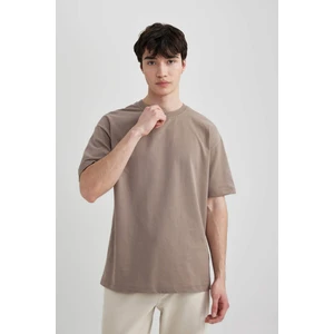 Boxy Fit Bisiklet Yaka Kısa Kollu Basic Düz Tişört C5277AX24SP