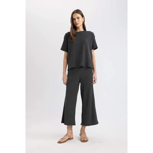 Wide Leg Geniş Bol Paça Normal Bel Bürümcük Kapri Pantolon C4329AX24SP