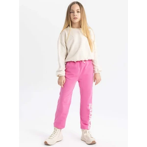 Kız Çocuk Baskılı Beli Bağcıklı Lastikli Paça Cepli Jogger Eşofman Altı