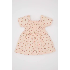 Kız Bebek Çiçekli Kısa Kollu Elbise C2396A524SM
