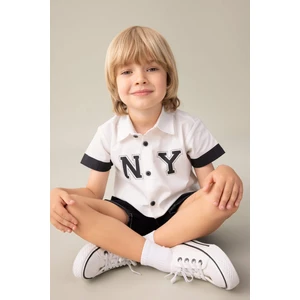 Erkek Bebek Poplin Kısa Kollu Gömlek C2200A524SM