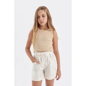 Kız Çocuk Bisiklet Yaka Basic Düz Atlet C2214A824SM